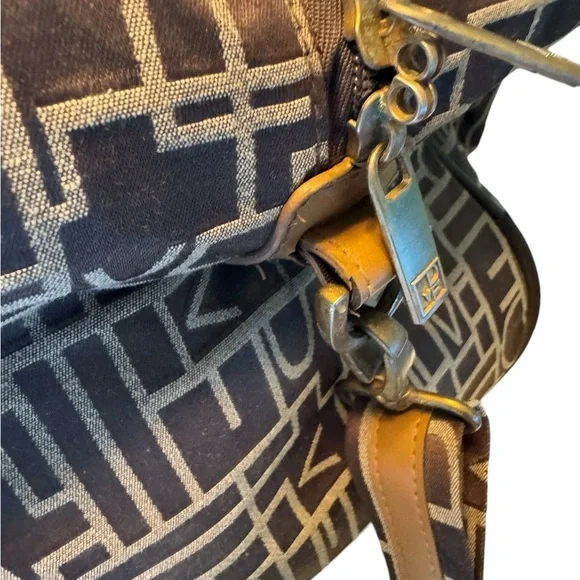 Vintage Diane Von Furstenberg DVF Logo Pattern Overnight Tote Travel Bag - Picture 4 of 11